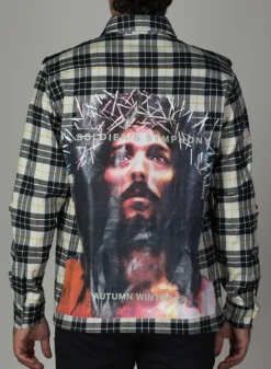Camicie<CAMICIA WOOL SHIRT JESUS Bianco, Nero