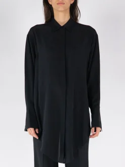 VICTORIA BECKHAM Camicie<CAMICIA WRAP FRONT BLOUSE Nero
