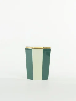 ETRO HOME ACCESSORY Illuminazione<CANDELA IN PORCELLANA Bianco, Verde