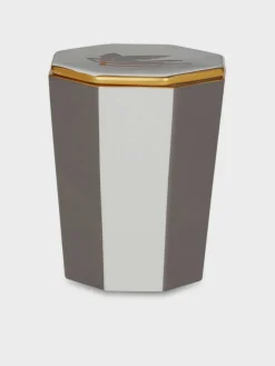 ETRO HOME ACCESSORY Illuminazione<CANDELA IN PORCELLANA Bianco, Grigio