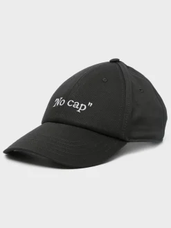 OFF-WHITE Cappelli<CAPPELLO BASEBALL NO CAP Bianco, Nero
