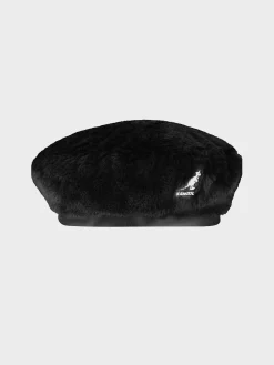 KANGOL. Cappelli|Cappelli<CAPPELLO FAUX FUR BERET UNISEX Bianco, Nero