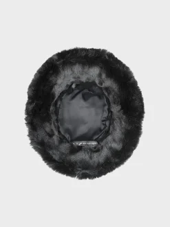 KANGOL. Cappelli|Cappelli<CAPPELLO FAUX FUR BUCKET UNISEX Nero