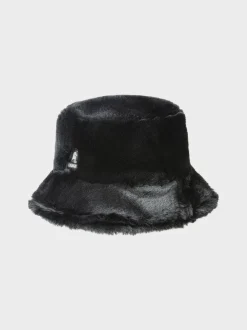 KANGOL. Cappelli|Cappelli<CAPPELLO FAUX FUR BUCKET UNISEX Nero