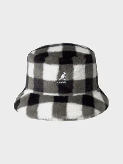 KANGOL. Cappelli|Cappelli<CAPPELLO FAUX FUR BUCKET UNISEX Bianco, Nero