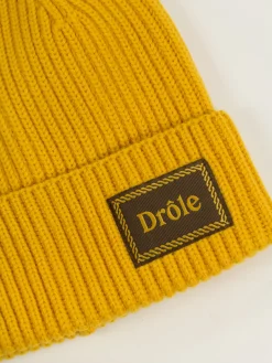 DRÔLE DE MONSIEUR Cappelli<CAPPELLO IN MAGLIA CON RISVOLTO Giallo