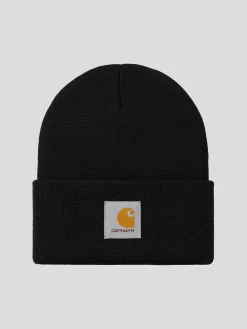 CARHARTT WIP Cappelli<CAPPELLO IN MAGLIO SHORT WATCH Nero