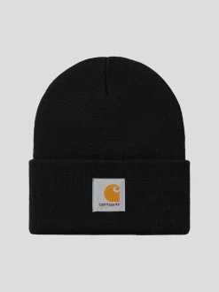 CARHARTT WIP Cappelli<CAPPELLO IN MAGLIO SHORT WATCH Nero
