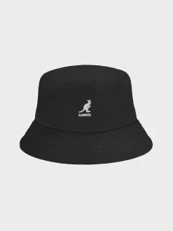 KANGOL. Cappelli|Cappelli<CAPPELLO WASHED BUCKET UNISEX Bianco, Nero