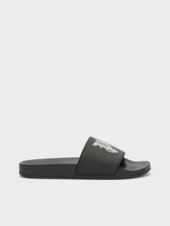 PALM ANGELS Sandali|Sandali<CIABATTA PA MONOGRAM Bianco, Nero