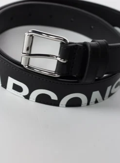 COMME DES GARCONS WALLET Cinture<CINTURA CON LOGO Bianco, Nero