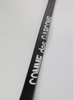 COMME DES GARCONS WALLET Cinture<CINTURA CON LOGO Bianco, Nero
