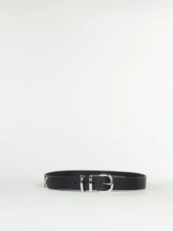 SUNFLOWER Cinture<CINTURA IN PELLE Grigio, Nero