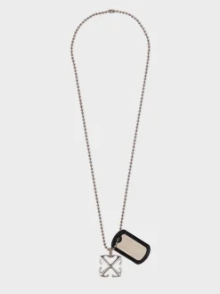 OFF-WHITE Collane<COLLANA ARROW Bianco, Grigio