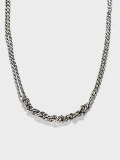 EMANUELE BICOCCHI Collane<COLLANA CROCEHT NECKLACE Grigio