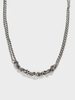 EMANUELE BICOCCHI Collane<COLLANA CROCEHT NECKLACE Grigio