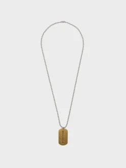 PALM ANGELS Collane<COLLANA MILITARY PLATE CLASSIC LOGO Giallo