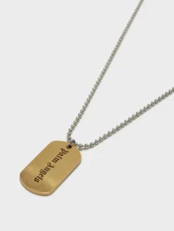 PALM ANGELS Collane<COLLANA MILITARY PLATE CLASSIC LOGO Giallo