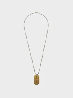 PALM ANGELS Collane<COLLANA MILITARY PLATE CLASSIC LOGO Giallo