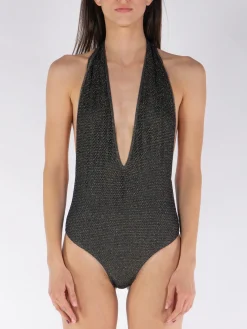 PALM ANGELS Costumi Da Bagno<COSTUME B LUREX V NECK Nero