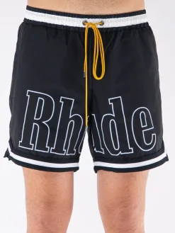 RHUDE Costumi Da Bagno<COSTUME CON LOGO Bianco, Nero