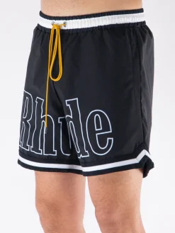 RHUDE Costumi Da Bagno<COSTUME CON LOGO Bianco, Nero