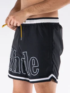 RHUDE Costumi Da Bagno<COSTUME CON LOGO Bianco, Nero