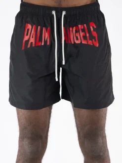 PALM ANGELS Costumi Da Bagno<COSTUME PA CITY Nero, Rosso