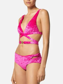 VERSACE Costumi Da Bagno<COSTUME SWIM SLIP VELLUTO ALDABRA Rosa
