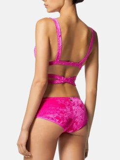VERSACE Costumi Da Bagno<COSTUME SWIM SLIP VELLUTO ALDABRA Rosa