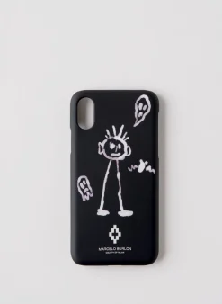 Articoli E Accessori Hi-Tech<COVER IPHONE KID SKETCH XS Bianco, Nero