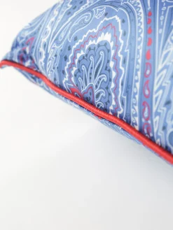 ETRO HOME ACCESSORY Complementi D'Arredo|Cuscini E Plaid<CUSCINO CON FANTASIA PAISLEY Bianco, Blu, Rosso