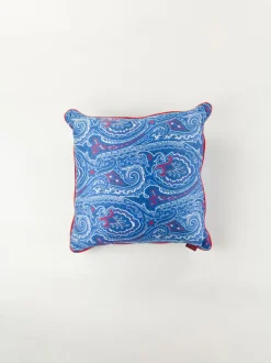 ETRO HOME ACCESSORY Complementi D'Arredo|Cuscini E Plaid<CUSCINO CON FANTASIA PAISLEY Bianco, Blu, Rosso