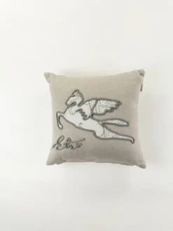 ETRO HOME ACCESSORY Complementi D'Arredo|Cuscini E Plaid<CUSCINO CON LOGO RICAMATO Grigio