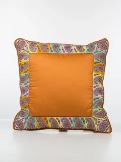ETRO HOME ACCESSORY Complementi D'Arredo|Cuscini E Plaid<CUSCINO RICAMATO CORDONE Arancione