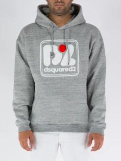 DSQUARED Felpe<FELPA CAMO PTCH HER ANORAK Bianco, Grigio