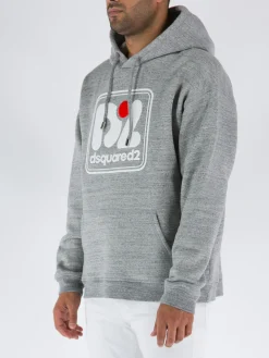 DSQUARED Felpe<FELPA CAMO PTCH HER ANORAK Bianco, Grigio