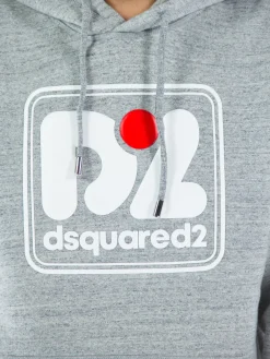 DSQUARED Felpe<FELPA CAMO PTCH HER ANORAK Bianco, Grigio