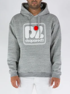 DSQUARED Felpe<FELPA CAMO PTCH HER ANORAK Bianco, Grigio