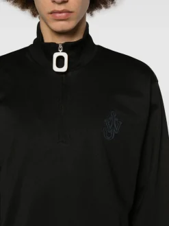 JW ANDERSON Felpe<FELPA ANCHOR MEZZA ZIP Nero