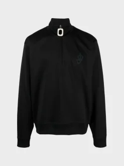 JW ANDERSON Felpe<FELPA ANCHOR MEZZA ZIP Nero