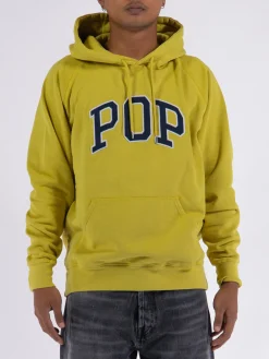 POP TRADING COMPANY Felpe<FELPA ARCH CON CAPPUCCIO Verde