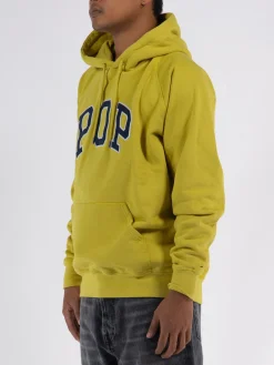 POP TRADING COMPANY Felpe<FELPA ARCH CON CAPPUCCIO Verde