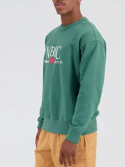 NEW BALANCE Felpe<FELPA ATHLETICS SPORTS CLUB CREWNECK Verde