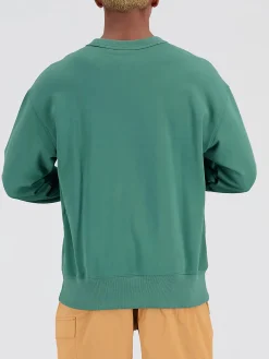 NEW BALANCE Felpe<FELPA ATHLETICS SPORTS CLUB CREWNECK Verde