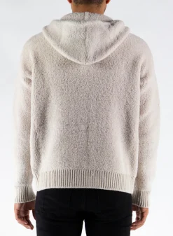 Felpe<FELPA CAPPUCCIO PELLICCIA Bianco