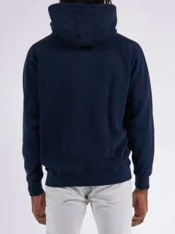POP TRADING COMPANY Felpe<FELPA CARRY CON CAPPUCCIO E RICAMO Blu