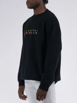 LANVIN Felpe<FELPA CLASSIC CURB Giallo, Nero, Rosso, Verde