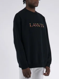 LANVIN Felpe<FELPA CLASSIC CURB Giallo, Nero, Rosso, Verde