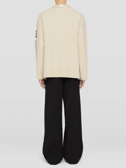 JIL SANDER Felpe<FELPA CN LS PNT Beige, Rosso